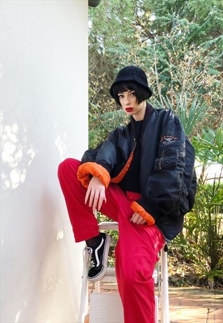 RED SKATER VINTAGE TROUSERS