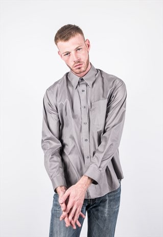 VINTAGE BROWN CHECKED EDDIE BAUER SHIRT