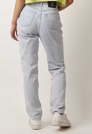 RARE VERSACE VINTAGE 90'S HIGH WAISTED LIGHT WASH JEANS