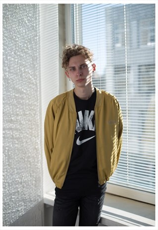 VINTAGE 80'S MUSTARD BOMBER JACKET