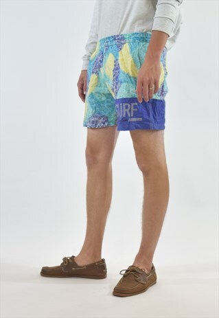 VINTAGE 90S HAWAIIAN PATTERNED SWIM SHORTS