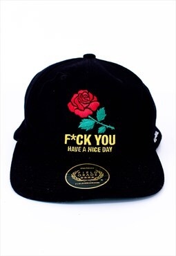 Vintage Field Grade Snapback Black With Embroidery 90s