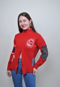 Napapijri wool sweater, vintage zipped cardigan