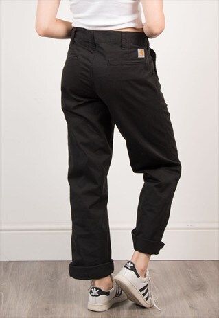 VINTAGE BLACK CARHARTT CHINOS TROUSERS