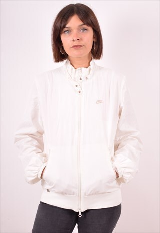 NIKE WOMENS VINTAGE JACKET MEDIUM WHITE 90S