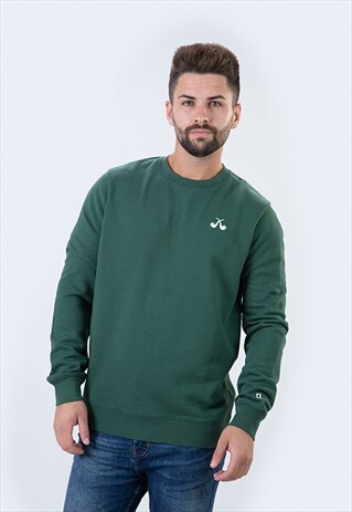 BASIC SWEATSHIRT PIPES GREEN BOTTLE