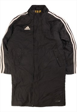 Vintage 90's Adidas Puffer Jacket Long Body Full Zip Up