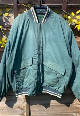 Vintage Fred Perry turquoise 1980s bomber jacket large 