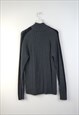 VINTAGE CALVIN KLEIN JUMPER QUARTER ZIP IN GREY M