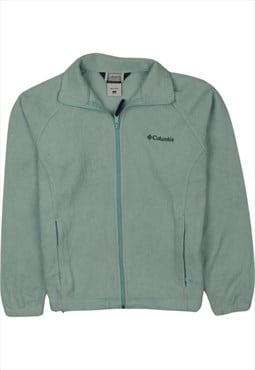Columbia 90's Spellout Full Zip Up Fleece Jumper Small Green