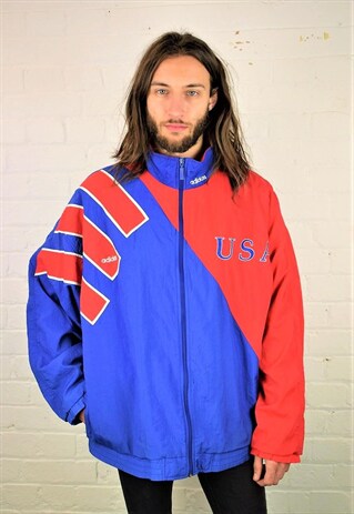 VINTAGE 90'S ADIDAS USA SHELL JACKET