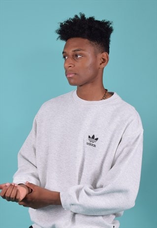 VINTAGE ADIDAS HEATHER ASH GREY SWEATSHIRT
