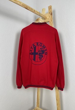Vintage 90s ALFA ROMEO Henley Sweater Size XXL