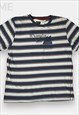 Wrangler vintage blue and white striped T shirt size XL