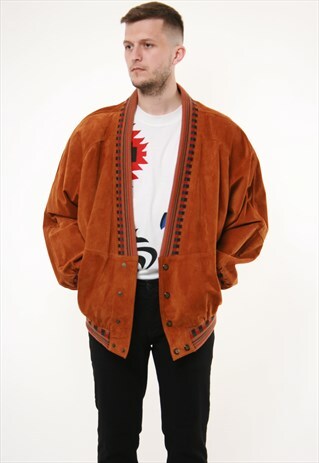 VINTAGE OLDSCHOOL VERA HELLE ITALY SUEDE LEATHERJACKET 14187