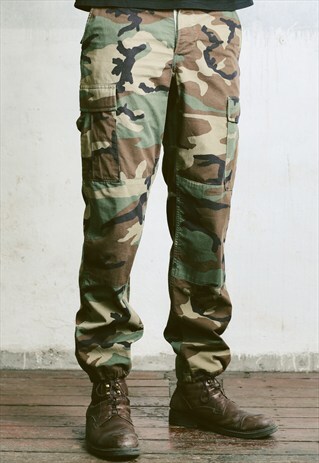 VINTAGE MILITARY CAMOUFLAGE TROUSERS