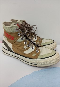 All Star Hi Top Trainers Brown Mint Green 