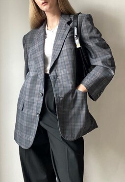 Vintage Check Blazer Size M