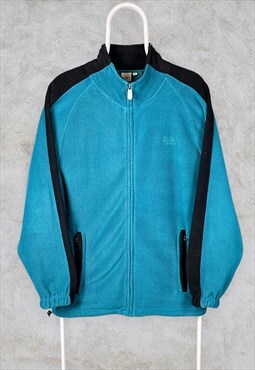 Vintage Cotton Traders Fleece Jacket Blue Small
