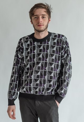 VINTAGE 80S PATTERNED FUNKY JUMPER