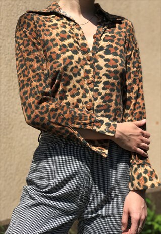 80S ANIMAL PRINT COTTON SHIRT