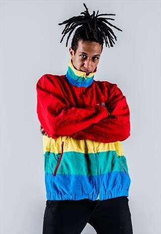 VINTAGE 90S JACKET IN RAINBOW COLOURS