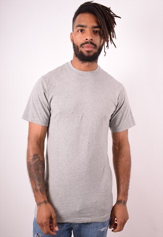 DICKIES MENS VINTAGE T-SHIRT TOP MEDIUM GREY 90S