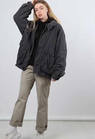 VINTAGE BURBERRY LARGE GREY JACKET
