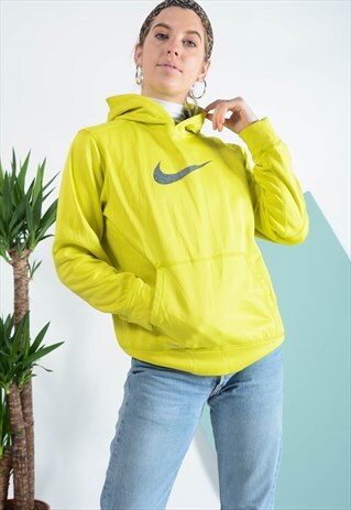 neon yellow nike hoodie