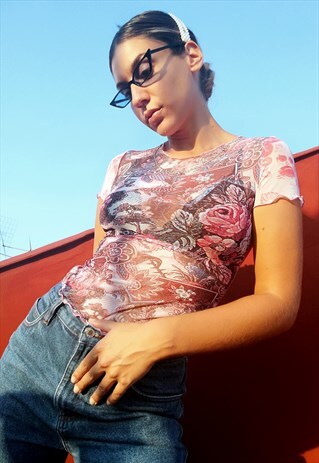 RARE BLUMARINE VEILED T-SHIRT