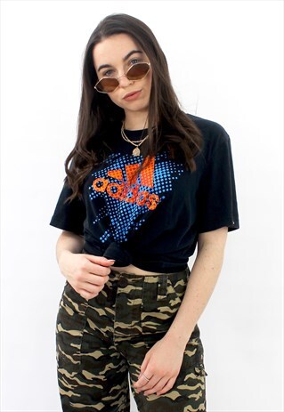 90'S RETRO BLACK SPELL-OUT T-SHIRT