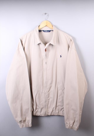MENS VINTAGE RALPH LAUREN BEIGE HARRINGTON JACKET