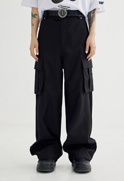 Women's Design Large Pocket Cargo Pants S VOL.4