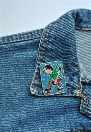80S SOVIET CARTOON HOKEY SPORT PIN