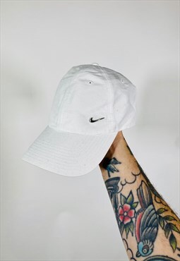 Vintage 90s Nike White Embroidered Hat Cap