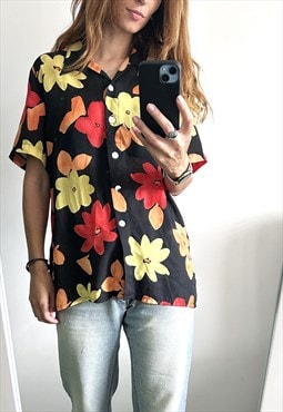 Colorful flower Summer Shirt - Large 