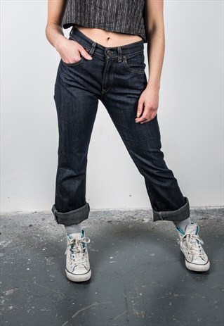 VINTAGE LEVI'S HIGH-WAISTED DARK BLUE JEANS
