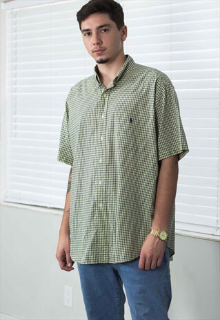 VINTAGE POLO RALPH LAUREN SHIRT LOGO 90S XL 6.3