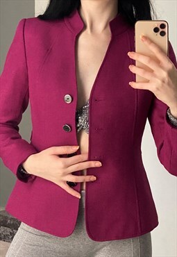 Vintage pink fuchsia y2k blazer jacket
