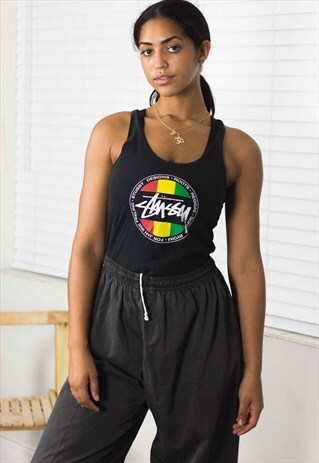 VINTAGE STUSSY T-SHIRT LOGO 90S S 2.3