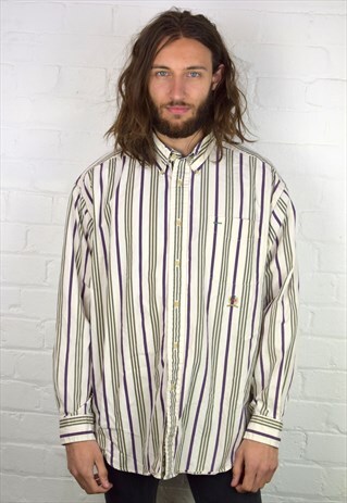 VINTAGE 90'S TOMMY HILFIGER STRIPED SHIRT