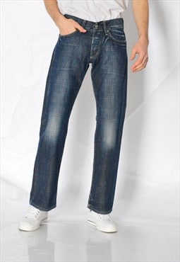 Y2K G-Star Faded Navy Blue Jeans