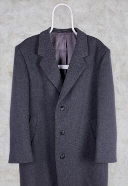 Vintage Burton Grey Overcoat Jacket Wool Large