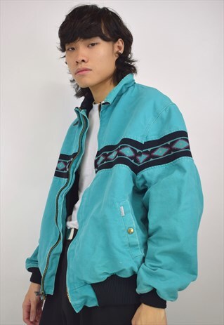 VINTAGE 90S CARHARTT TURQUOISE PATTERN JACKET