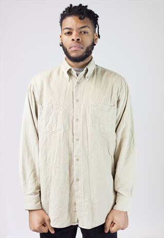 VINTAGE 90'S BEIGE CORD SHIRT