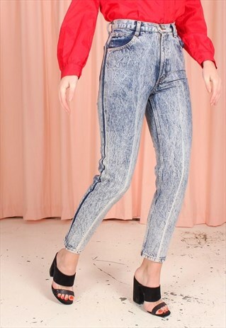 VINTAGE 80S MOM JEANS IN ACID WASH