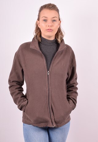 PATAGONIA WOMENS VINTAGE FLEECE JACKET MEDIUM BROWN 90S