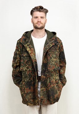 Vintage 90's German Camouflage Parka Jacket
