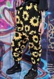 FLORAL FLEECE JOGGERS HANDMADE DAISY PANTS EXCLUSIVE 2 IN 1 