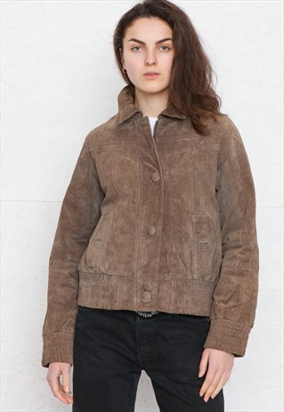 VINTAGE BROWN BON'A PARTE LEATHER JACKET